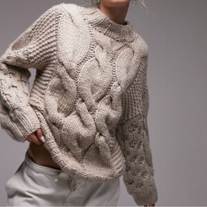 Topshop Chunky Cableknit Sweater